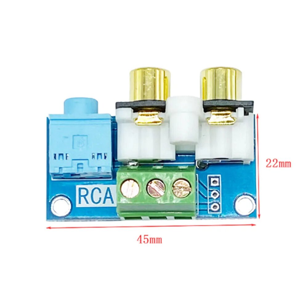 Аудиоразъем RCA AUX, плата адаптера для подключения к двойному AV RCA разъему, для передней платы, платы усилителя, шасси