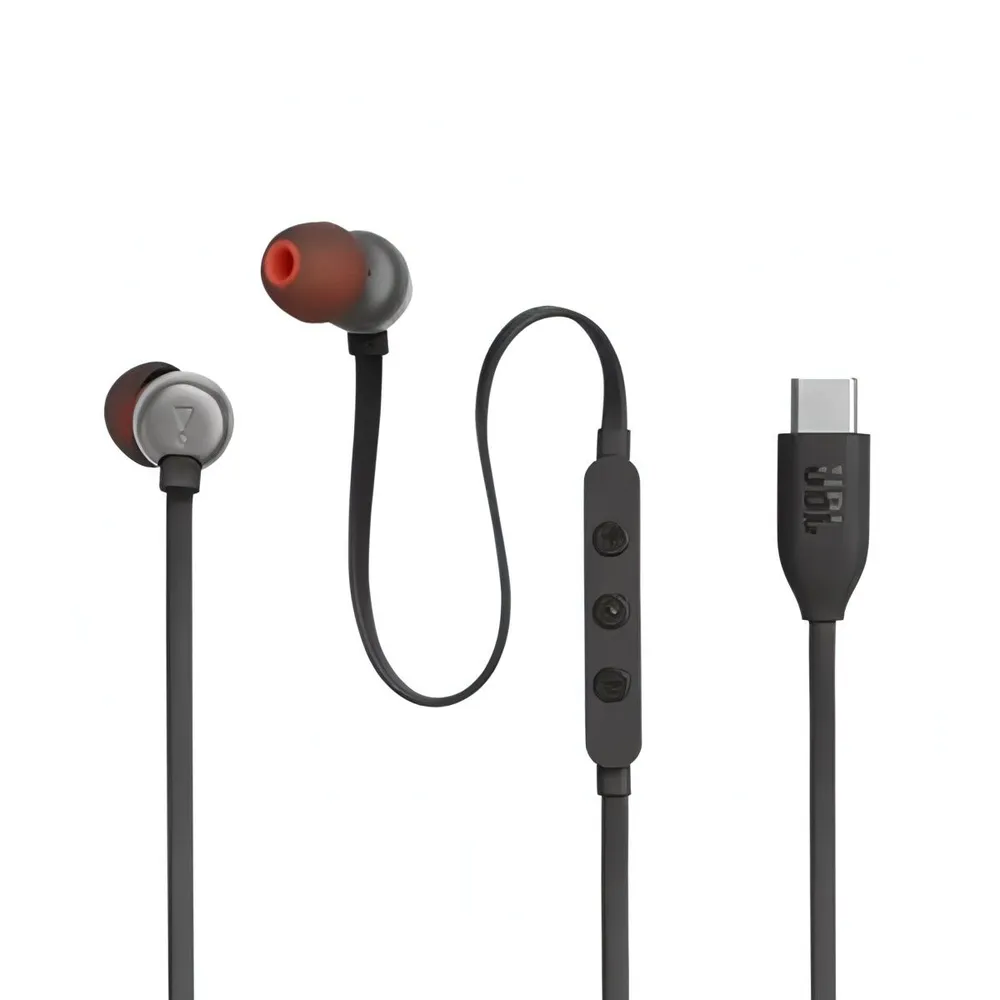 Наушники проводные внутриканальные JBL Tune 310С, USB Type-C, черный
