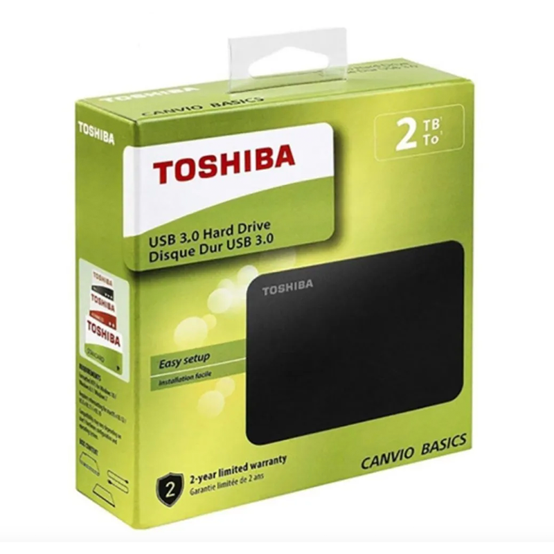 Внешний диск HDD Toshiba Canvio Basics HDTB520EK3AA, 2ТБ, черный