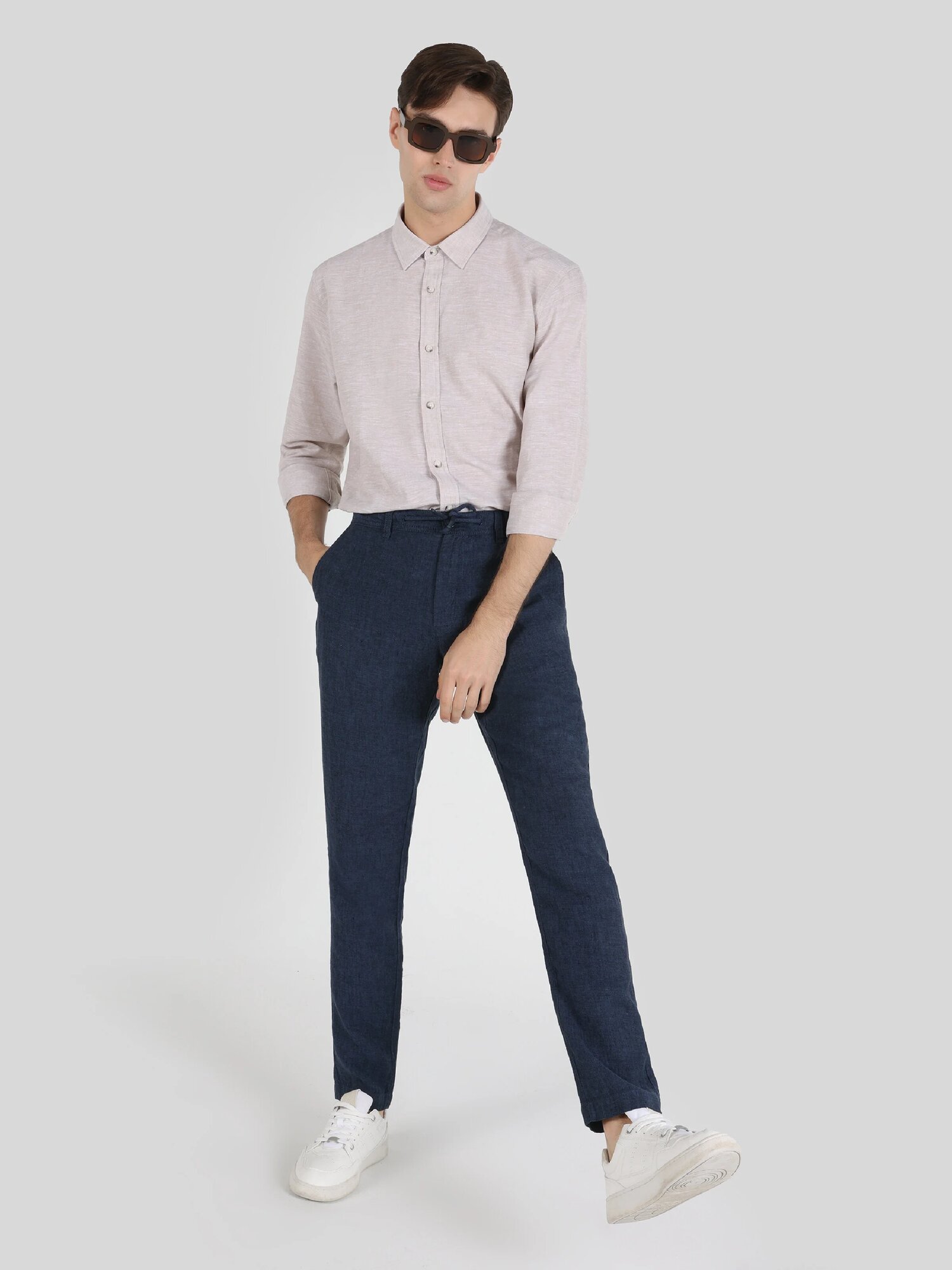 Брюки COLIN'S Regular Fit, размер 34/32, темно-синий