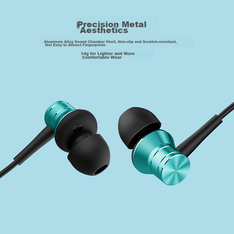 1MORE E1009 Piston Headphones Fashion Edition Wired In-Ear Heavy Bass Headphones with Mic for Calls, Karaoke, Gaming, Compatible with Phones And Computers, Silver