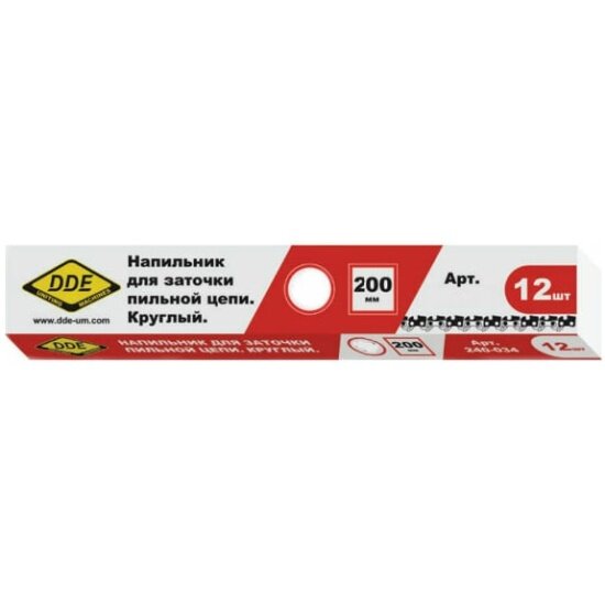Напильник Dde круглый 4,0 мм - 5/32" (уп. 12 шт в коробке)