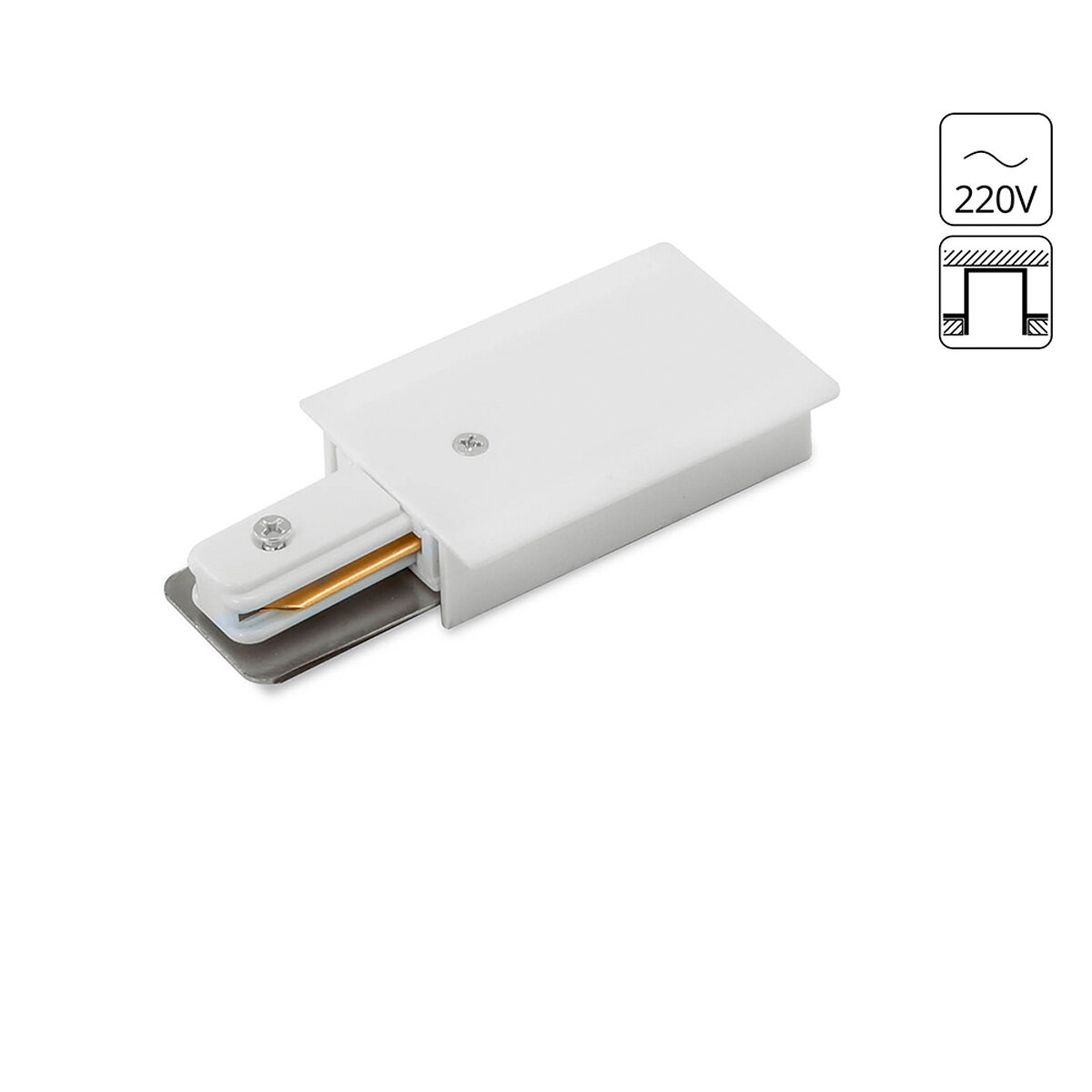 Коннектор для шинопровода Arte Lamp TRACK ACCESSORIES A160133 белый