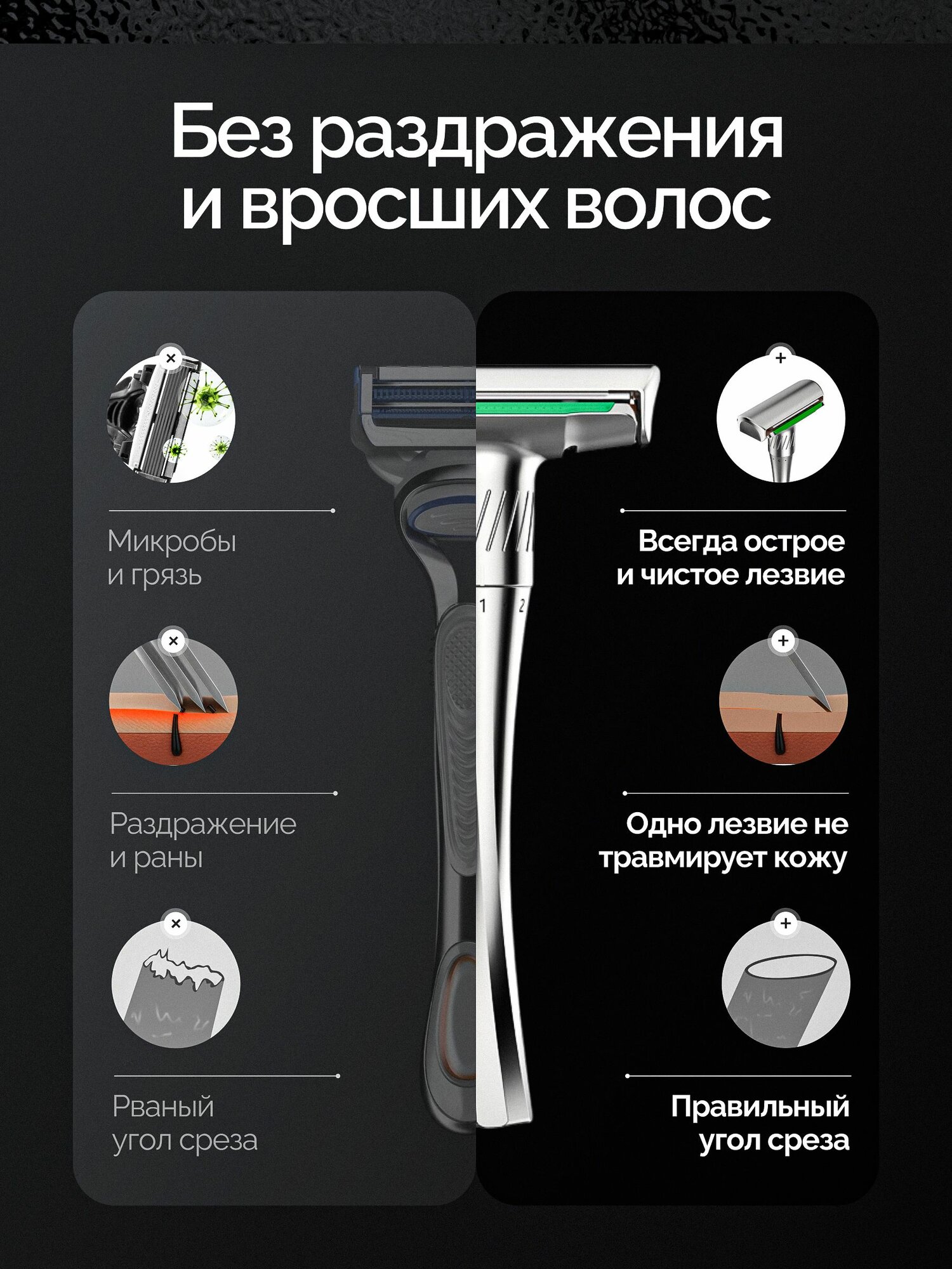 Бритвенные Станки Xiaomi Т образная бритва для мужчин by TM, сменные лезвия 5шт в комплекте