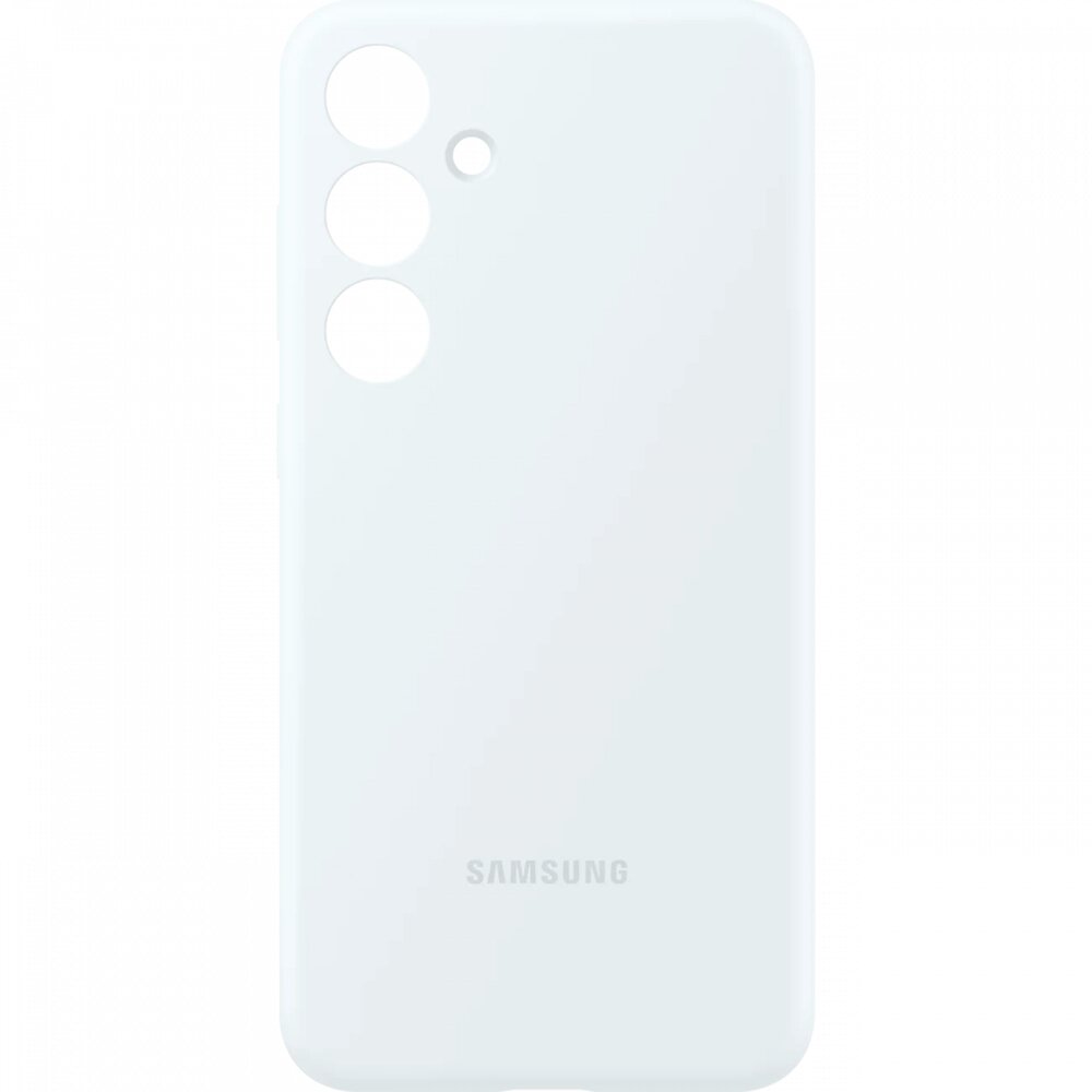 Оригинальный чехол Silicone Case для Galaxy S24+ белый
