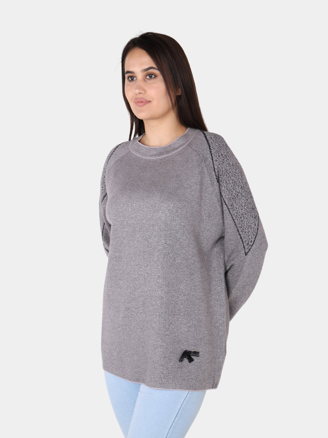 Свитер размер One Size, , бежевый меланж — фото 1