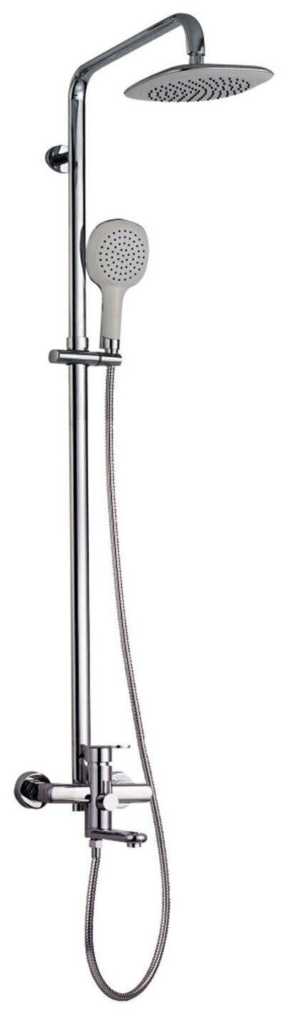 Душ со смесителем Zegor LOB16-A128, нержавеющая сталь/цинковый сплав, аэратор, цвет хром