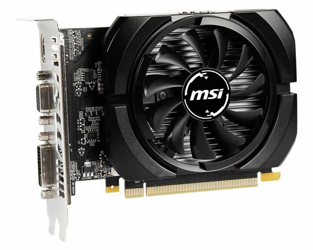 Видеокарта MSI N730K-4GD3/OCV1, процессор NVIDIA GeForce GT 730 1006 МГц, объем видеопамяти 4096 Мб 64 бит GDDR3 1800 МГц, интерфейс PCI-E, разъёмы DVIx1/HDMIx1/CRTx1, поддержка HDCP, Ret (N730K-4GD3/OCV1) — фото 1