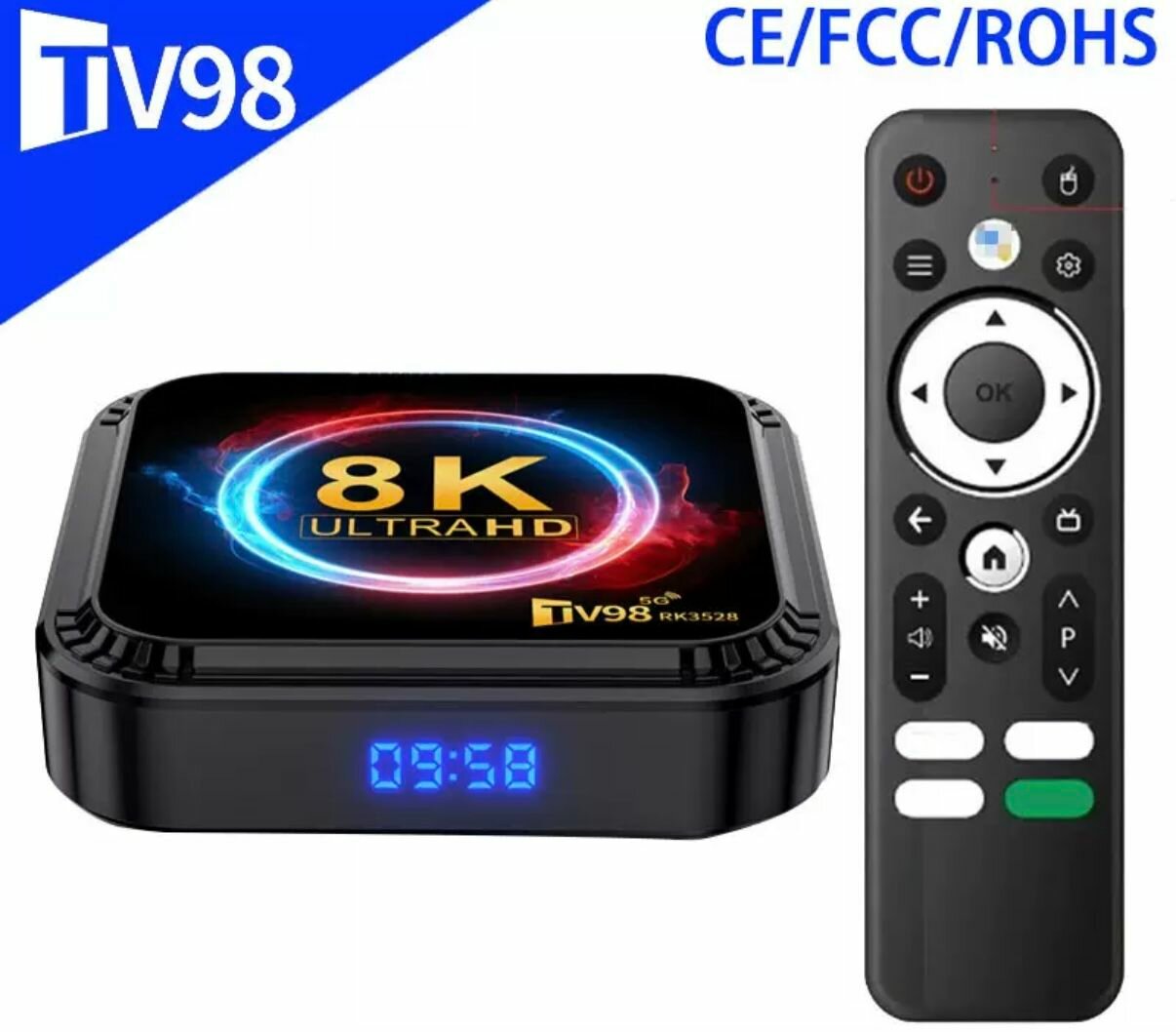 Смарт ТВ приставка, ТВ бокс 8K (Андроид 10, 5G, 4/32 Гб) / TV BOX