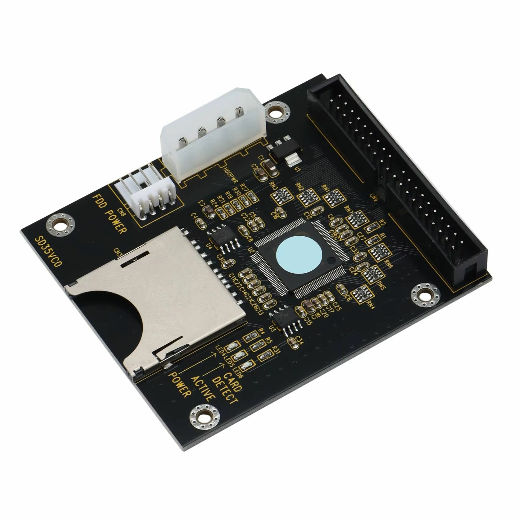 Карта преобразования, адаптер для карт памяти и жестких дисков SD - IDE, 3,5" HDD