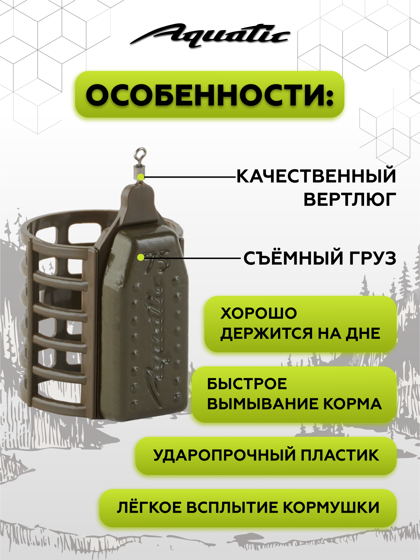 Набор фидерных кормушек Aquatic CAGE FEEDER 75г (40мл), 5 штук — фото 1