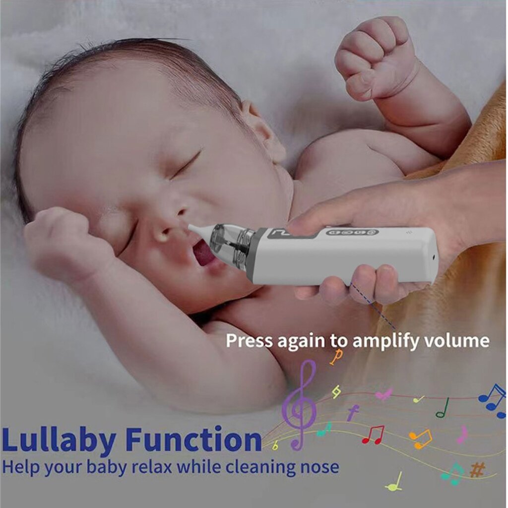 Картинки Electric Baby Nasal Aspirator with 3 Soft Silicone Tip Baby Nose Sucker Infant Nasal Congestion Relief Electric Suction