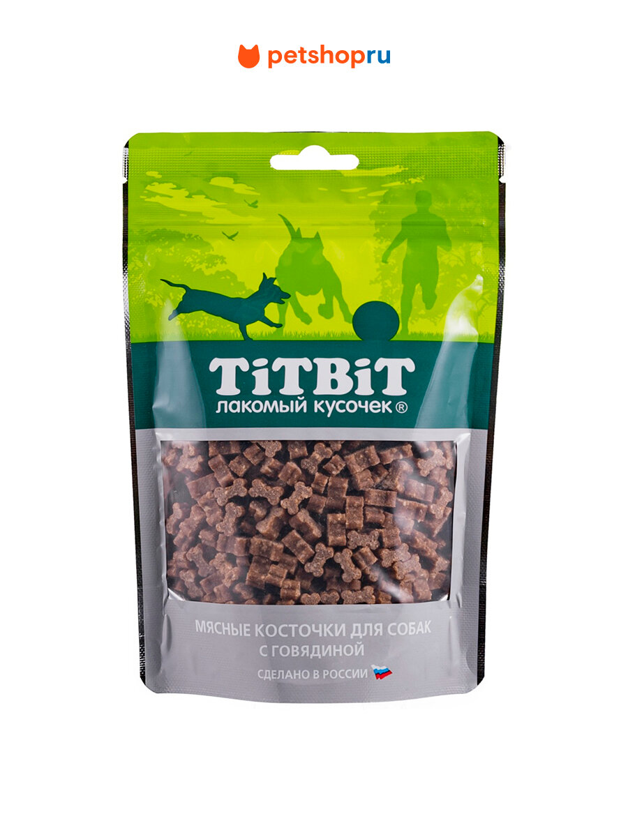 TiTBiT Лакомство для собак Косточки мясные с говядиной 145г