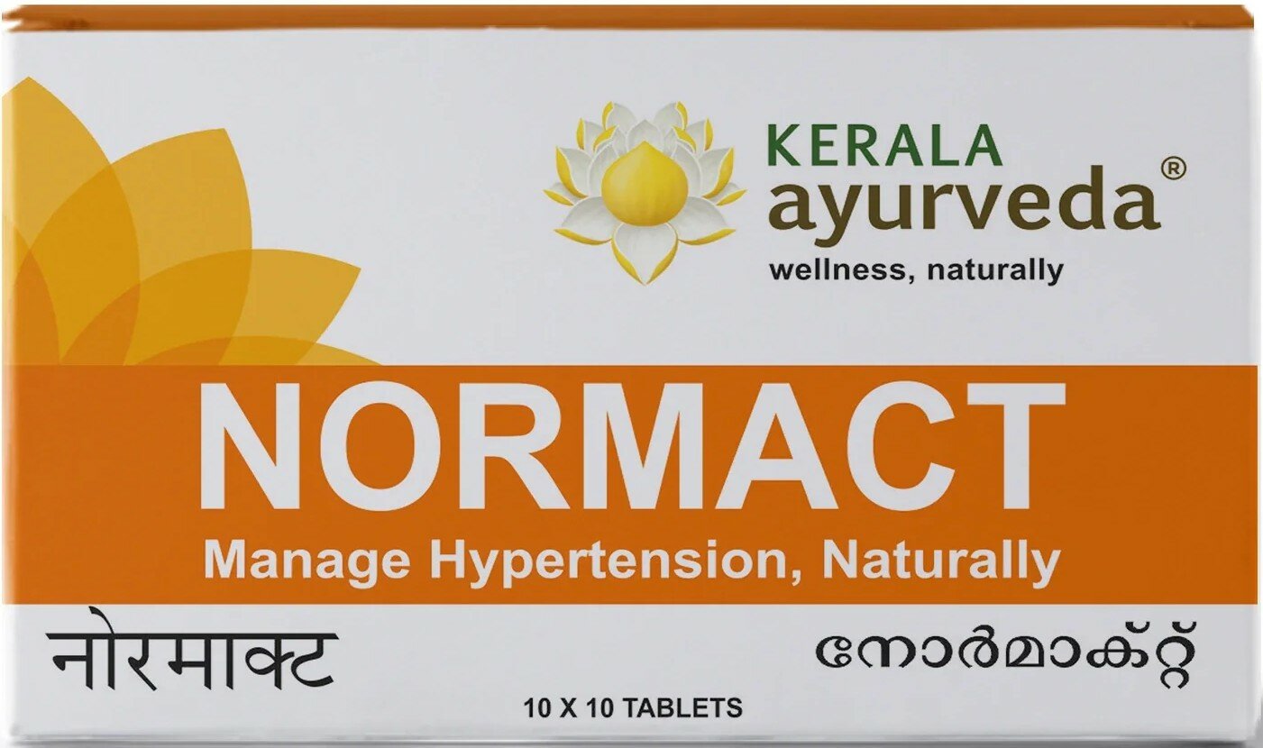 Нормакт Керала Аюрведа при гипертонии Normact Kerala Ayurveda 100 шт