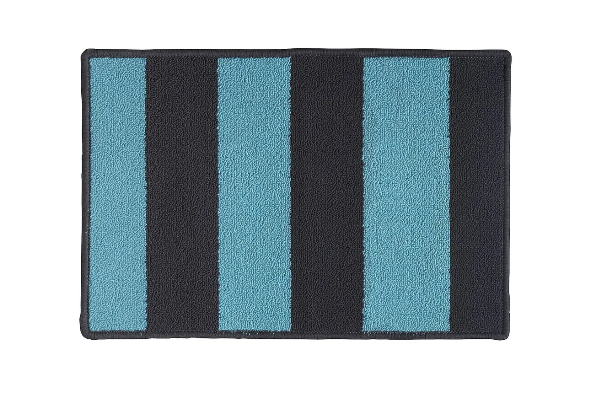 Коврик STAVN 90483975 придверный серый с синим ворсом 40x60 см