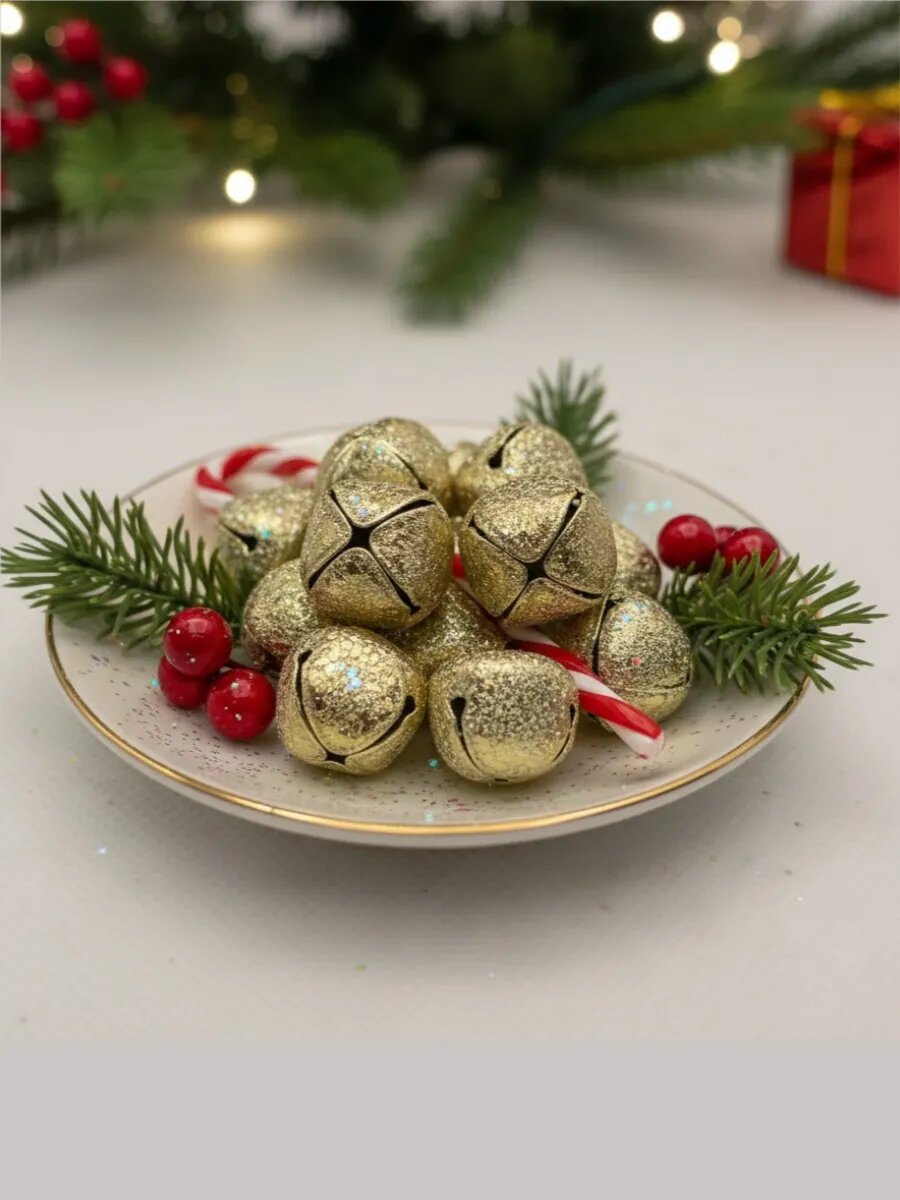 Бубенчики металлические, 15мм,10шт — фото 1