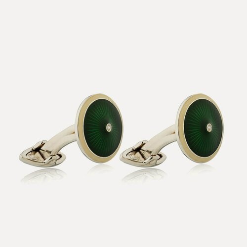 Изображение товара Запонки, серебро, 925 проба, бриллиант