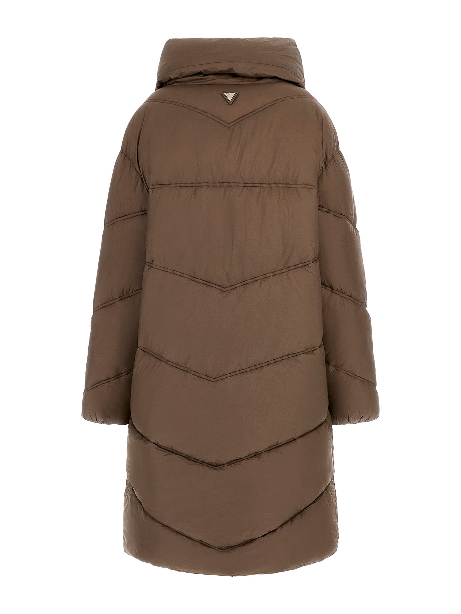 Пуховик GUESS SAMANTA SOFT PUFFA, размер XL, бежевый — фото 1