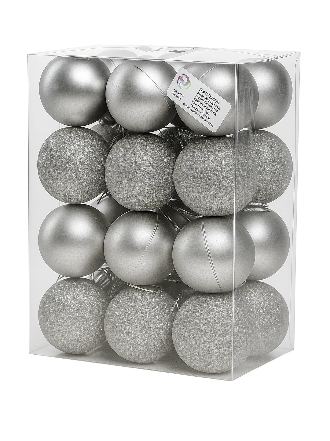Ёлочные шары 5 см, набор 24 шт, блестящие украшения для новогодней ёлки