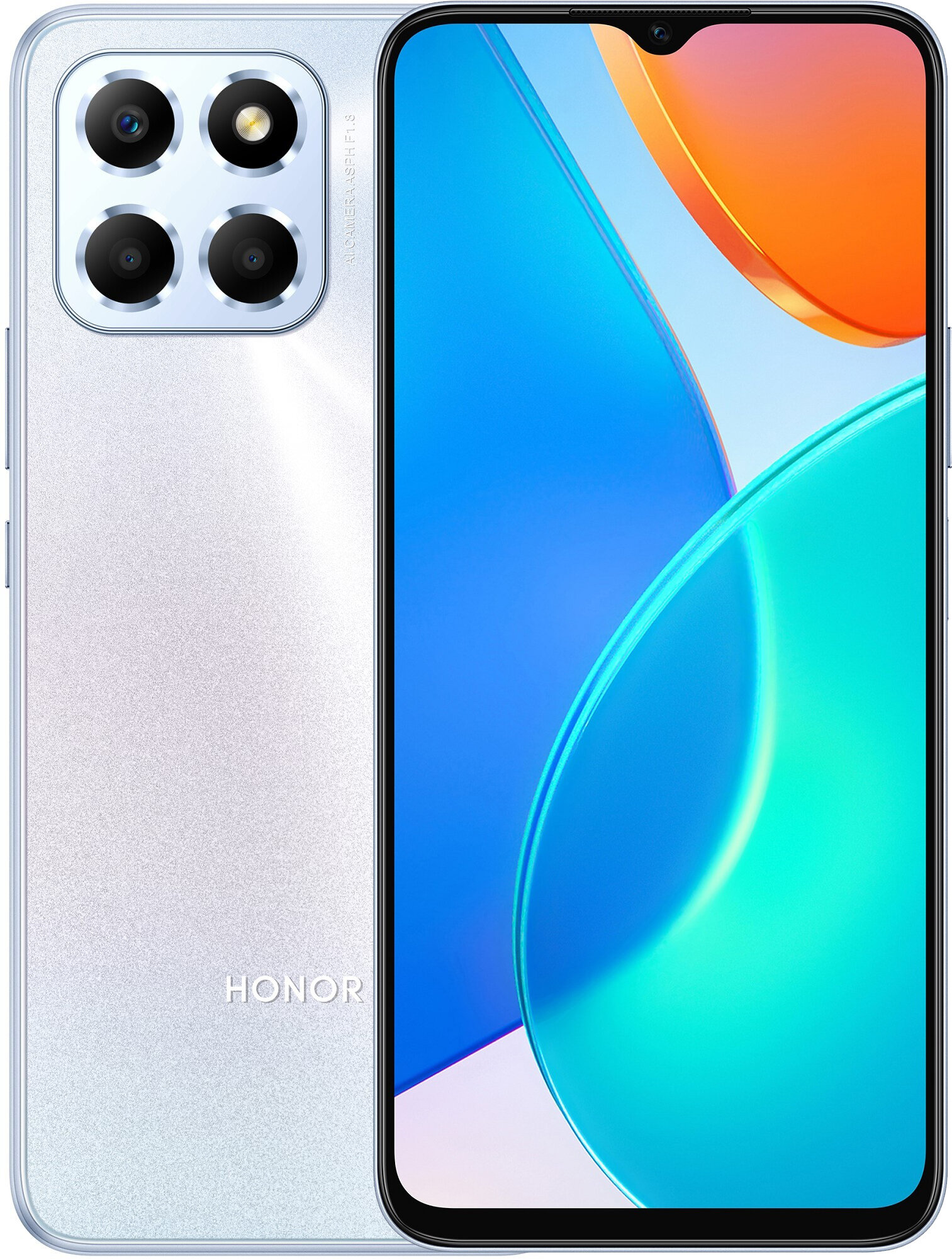 Смартфон HONOR X6 4/64 ГБ Global, Dual nano SIM, titanium silver