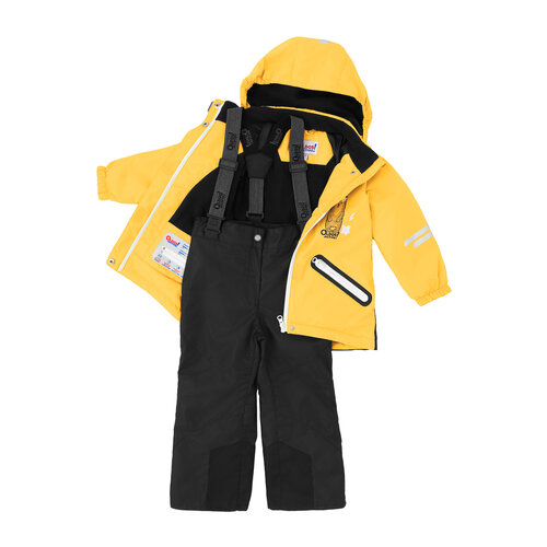 Комплект верхней одежды Oldos Айза, размер 92, желтый, черный куртка oldos айза размер 92 желтый