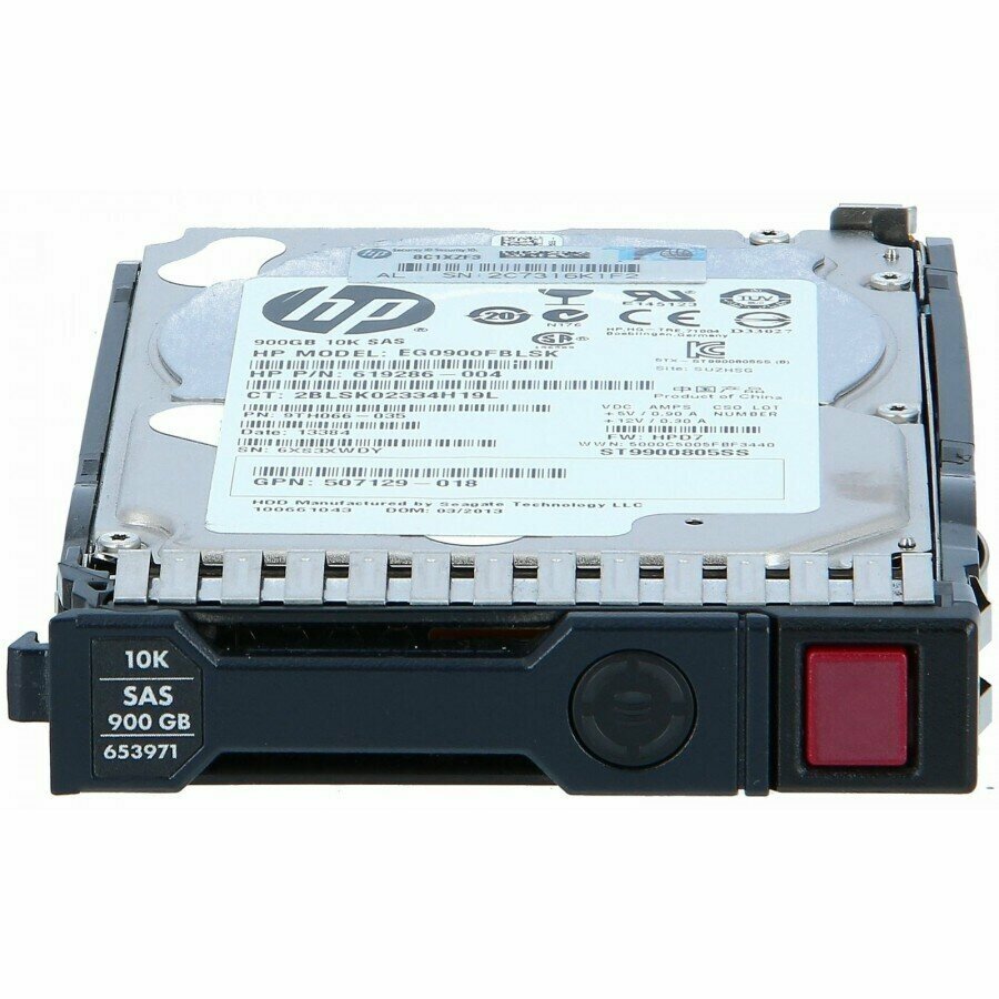 Жесткий диск HP EG0900FCSPN 653971-001 689287-004 507129-018 900GB hot-plug dual-port SAS 10K rpm 6 Gb/s 2.5 inch (SFF) Enterprise