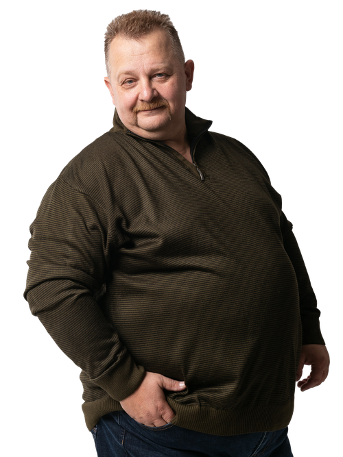 Джемпер Turhan, размер 4 XL, хаки, зеленый