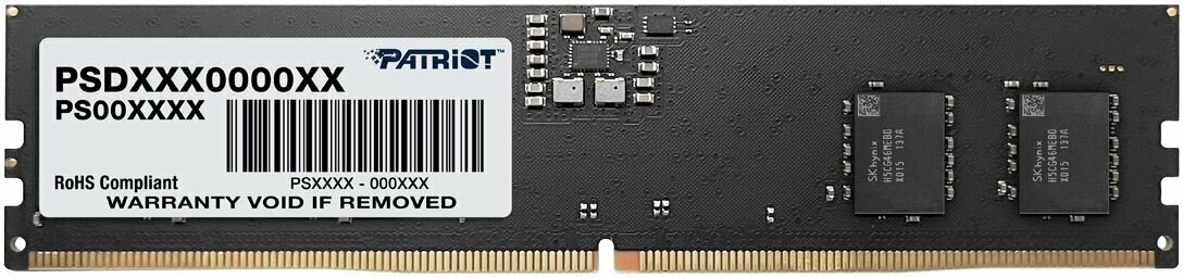 Оперативная память Patriot Memory SL 8 ГБ (8 ГБ x 1 шт.) DDR5 5600 МГц DIMM CL46 PSD58G560041