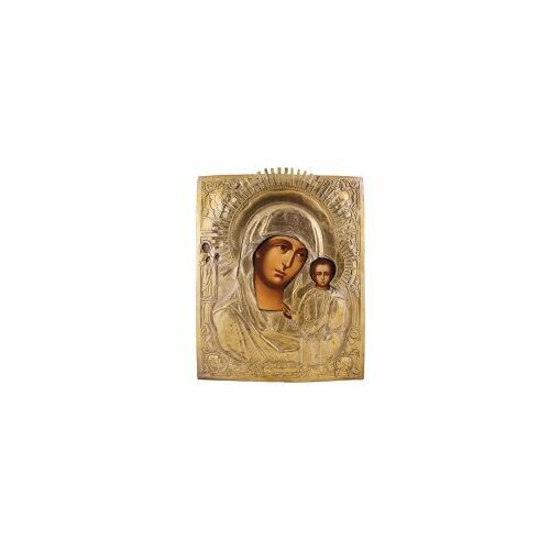 Икона живописная БМ Казанская 36х43 оклад #142666 икона живописная бм казанская 10х12