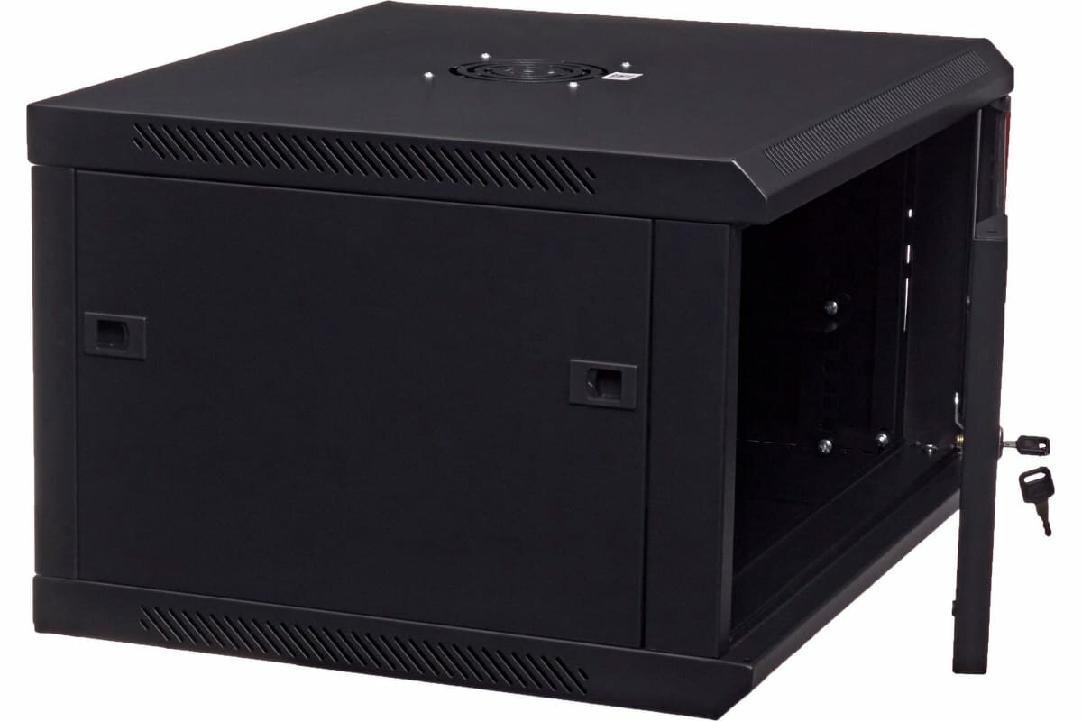 Шкаф 6U 600х500 19 дюймов телекоммуникационный серверный настенный черный C066050BWTWOF — фото 6