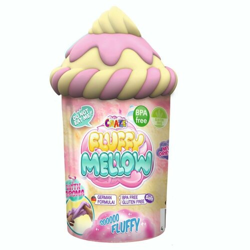 Слайм CRAZE Fluffy Mellow супер-мягкий ароматизированный, желто-розовый, 25 г