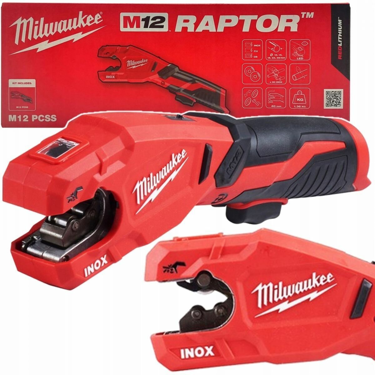 Аккумуляторный труборез по нержавеющей стали Milwaukee M12PCSS-0