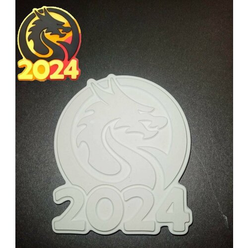 Символ дракона 2024, фигурка из гипса белого цвета, раскрась самостоятельно.