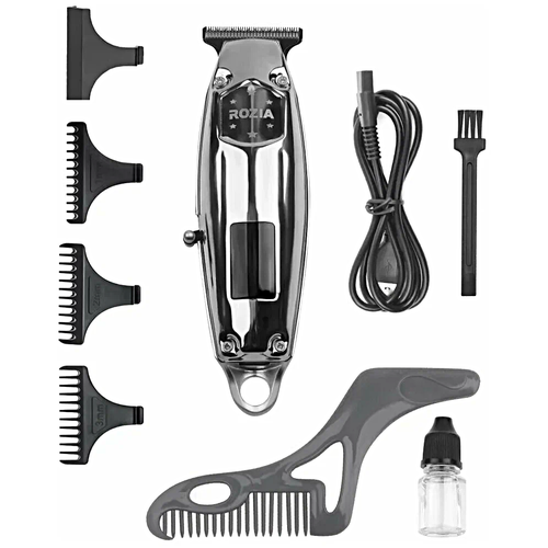 Машинка для стрижки волос Розия Профессиональный триммер для стрижки волос для бороды усов Cеребристый Pricemin 499000₽