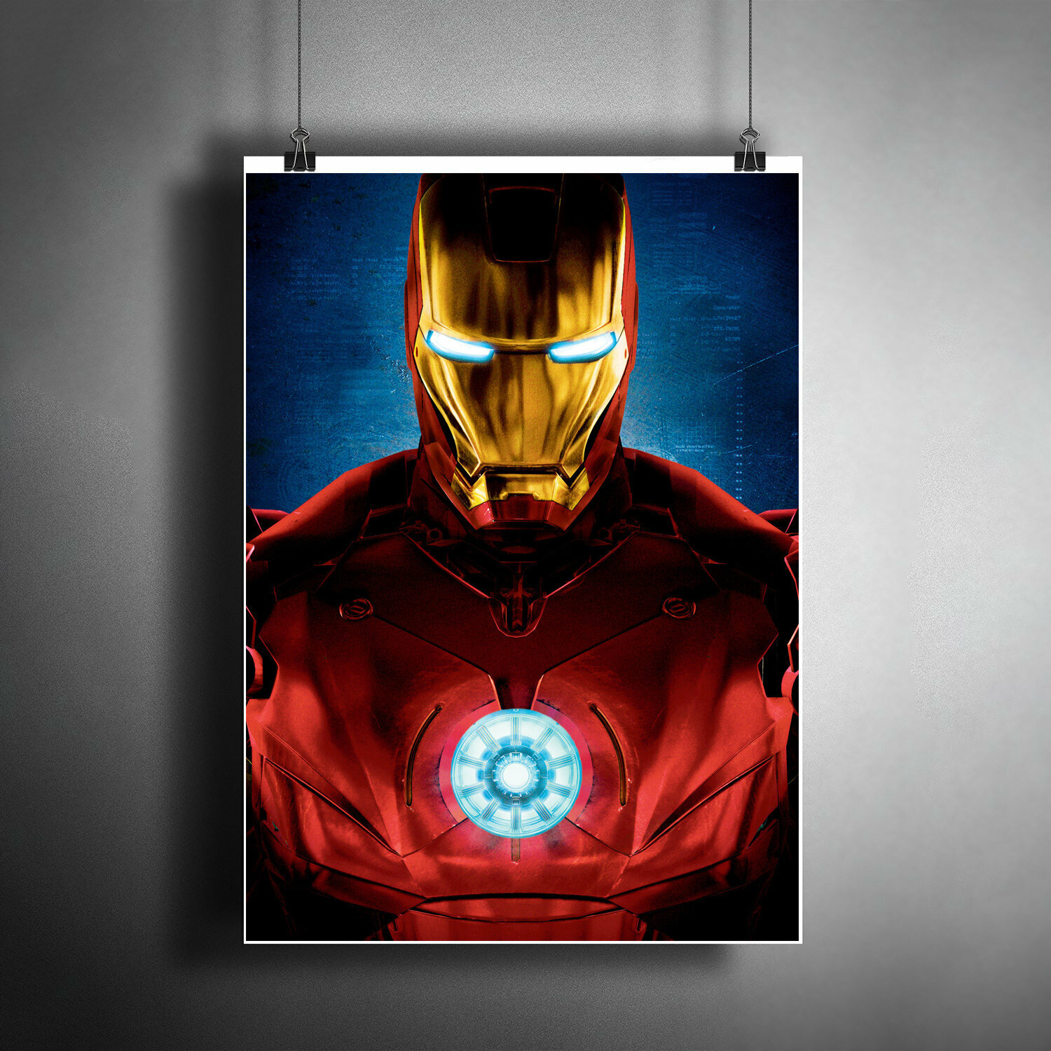 Постер плакат для интерьера "Фильм: Железный Человек. The Iron Man. Тони Старк. Комиксы Марвел" / A3 (297 x 420 мм)