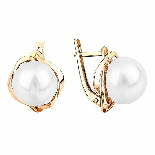 Серьги Prima Exclusive, красное золото, 585 проба, жемчуг