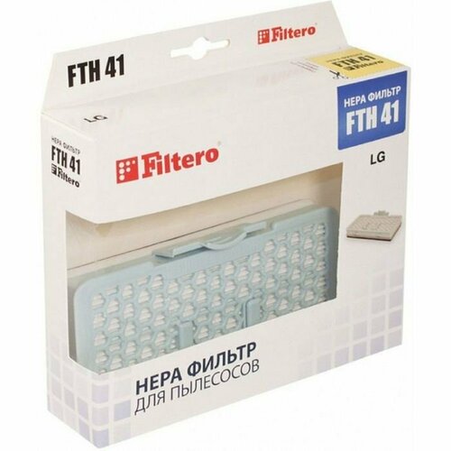 HEPA фильтр Filtero FTH 41 LGE, для пылесосов LG (комплект из 2 шт) filtero hepa фильтр fth 03 серый 1 шт