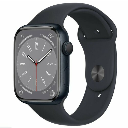 Умные часы Apple Watch Series 8 45 мм Aluminium Case GPS, midnight Sport Band