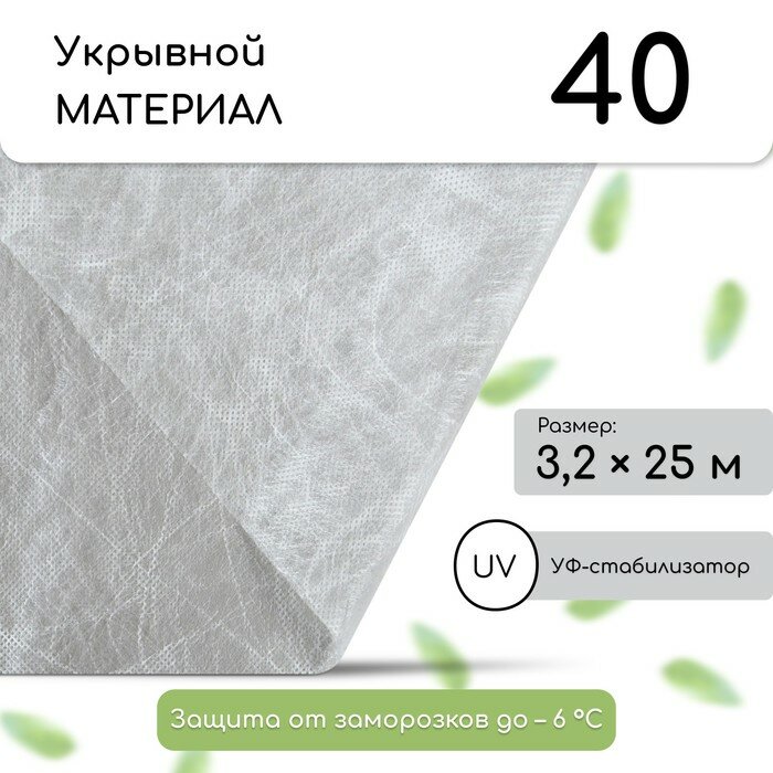 Спанбонд эконом белый 40 г/м2 3.2x25 м рулон Леруа Мерлен - фото №11