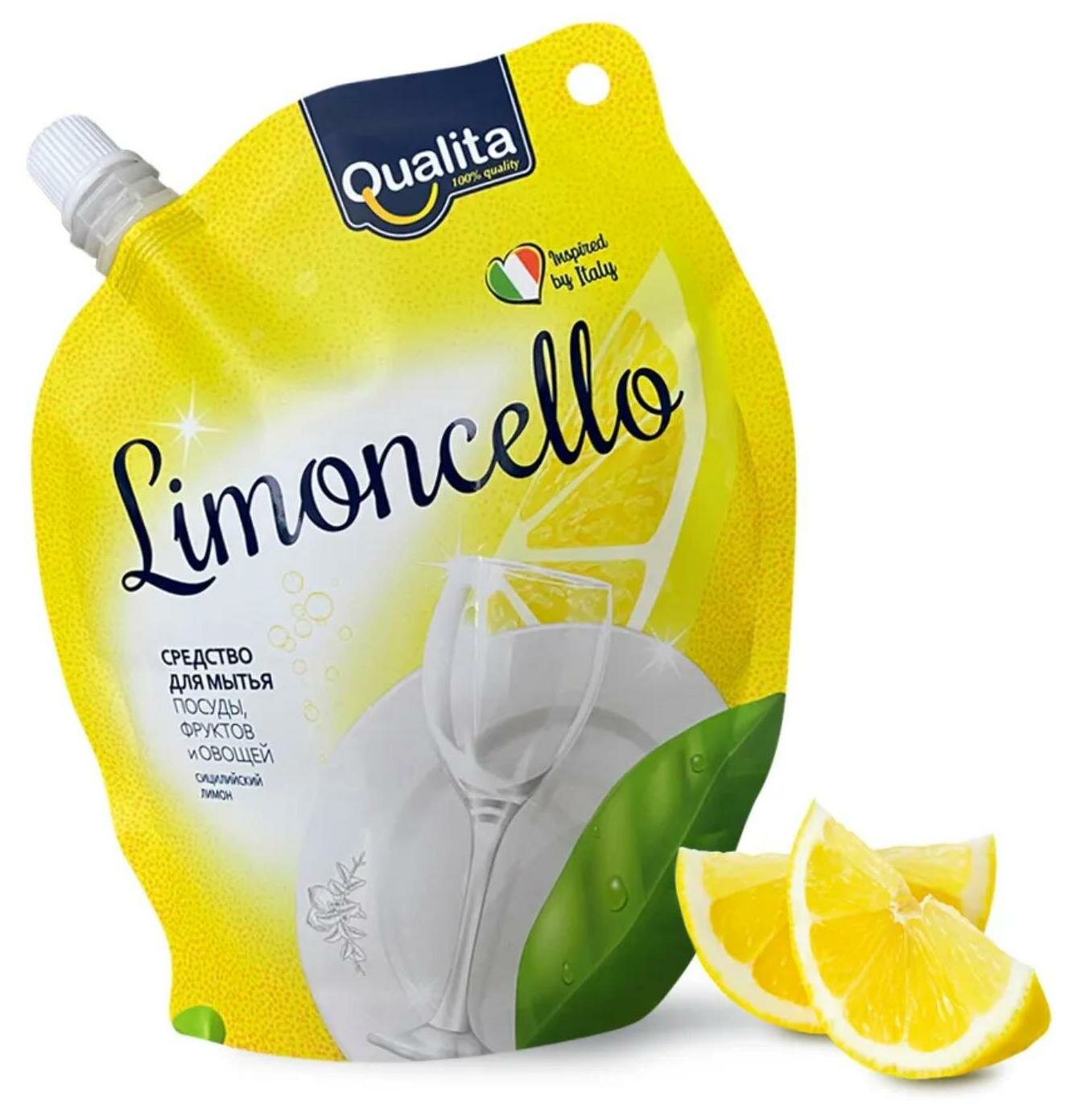 фото Qualita Средство для Мытья Посуды LIMONCHELLO Дой-Пак 450мл