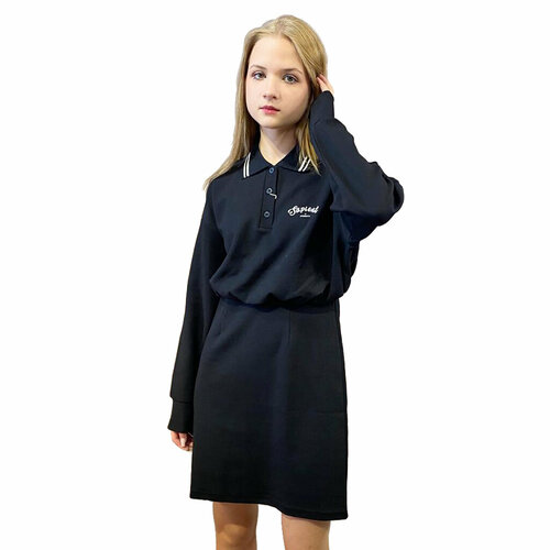 фото Школьное платье semir, размер m, черный
