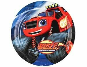 Тарелки 23 см большие "Вспыш и чудо-машинки", 16 шт, бумажные