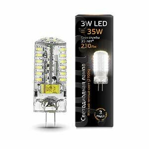 Gauss Лампа G4 12V 3W 230lm 2700K силикон LED