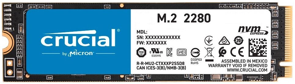 Накопитель SSD Crucial P3 500Gb (CT500P3SSD8) - фото №10