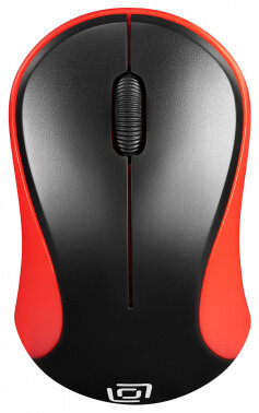 Мышь беспроводная Oklick 605SW USB черный/красный