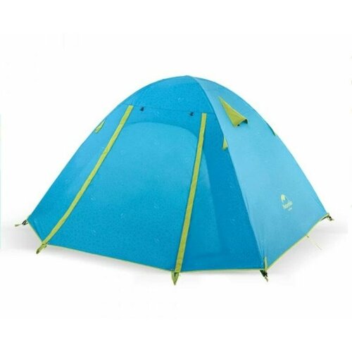 Палатка Naturehike P-Series 3-местная, алюминиевый каркас, голубая