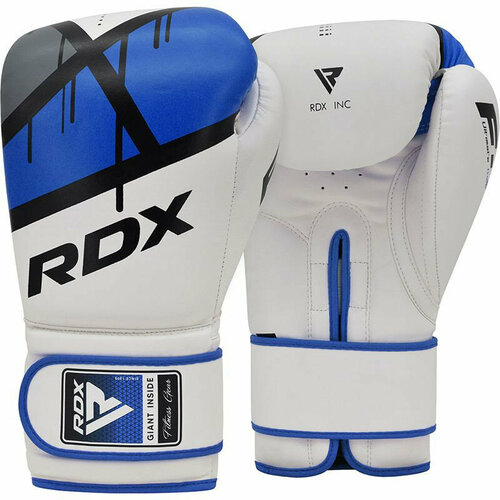 фото Боксерские перчатки rdx f7 10oz белый/синий