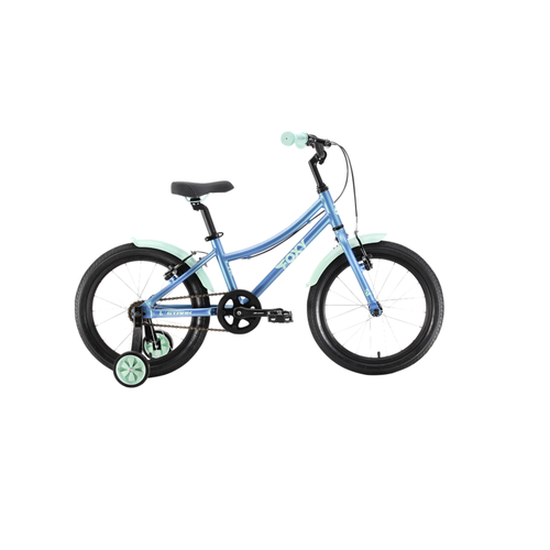 Велосипед Stark'24 Foxy Girl 18 синий/мятный велосипед stark foxy 14 girl 2020 велосипед stark 20 foxy 14 girl бирюзовый розовый h000016495