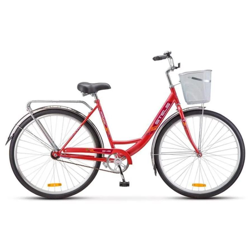 Велосипед 28 дорожный STELS Navigator 345 2022 рама сталь 20 красный с корзиной STELS LU090684 1302200₽