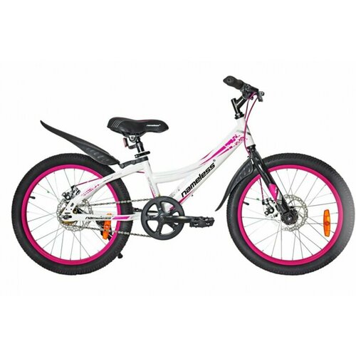 фото Велосипед 20 nameless s2300dw (disk) (1-ск.) белый/фиолетовый (рама 11)